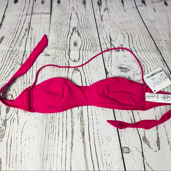 La Perla Sequin Bandeau Bikini Top Hot Pink - Picture 4 of 5